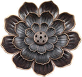 RLECS 4PCS Zinc Alloy Lotus Incense Holder 3.23 Inch Incense Ash Catcher Suitable for Living/Studies/Yoga/Tea Room