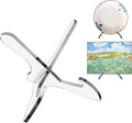Boloyo "X Shape Acrylic Plate Display Stand, 6.5 Inch 1PC Clear Acrylic Bowl Plate Platter Dish China Porcelain Display Holder Easel Base for Home Kitchen School Art Display