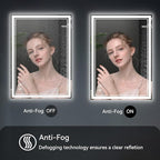 24“ x 32” LED Mirror for Bathroom LED Bathroom Mirror Anti-Fog Dimmable 3 Colors Bathroom Mirror with Lights Smart Mirror Memory Wall Mounted Front and Backlit Horizontal/Vertical