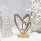 Guichifun Couple Gifts Modern Farmhouse Decor - Valentines Day Decor Resin Heart Sculpture Home Love Statue for Husband Wife Mother Father Wedding Romantic Gifts 5 X 2.25 X 6.5 Inch
