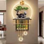 3D Wall Sculptures Hanging with Led Light, Welcoming Pine Wall Decor Art, 3D Wall Sculpture Painting Decoration, Living Room Corridor Decorative Landscape Painting Wall Hanging Art with Led Light(C,47