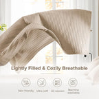 Comfort Spaces Kienna Quilt Set- Double Sided Stitching Design Summer Blanket, Lightweight, Soft, All Season Bedding Layer, Matching Sham, Taupe, Coverlet King (104"x90") 3 Piece