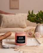 M&SENSE Orchid Jasmine Scented Valentine Candles, 70 Hours Burn Time 2 Wicks Large 11.6oz Natural Soy Wax Clean Non Toxic Candle for Holiday Birthday Gifts