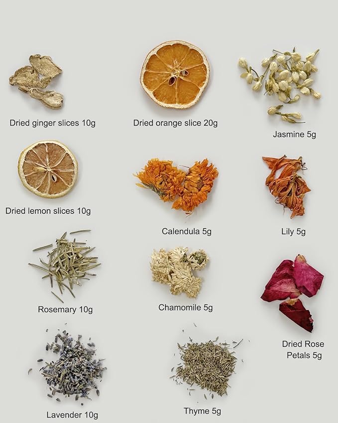 Simmering Potpourri, Simmer Pot Potpourri, All-Natural Handmade Stove Top Rose Lavender Dried Orange Slices Perfect for House Warming Hostess Gift