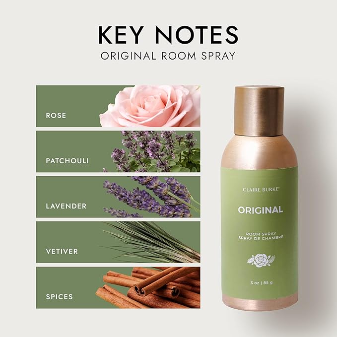 Claire Burke Original Room Spray Air Freshener 3 oz, Pack of 1