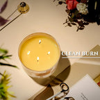 HomeLights Soy Wax Candles for Home Scented, 4-Wick Candles in Salted Caramel Scented, Rustic Modern Aromatherapy Candles Gift for Parties, Relaxing, 18oz