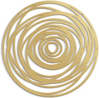 SIGNLEADER Metal Wall Art Decor Abstract Geometric Circles Minimalist Modern Abstract Wall Sculpture Hangings Home Decoration for Living Room, Bedroom, Bathroom, Kitchen, Outdoor - 18" Gold