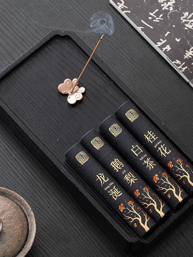 Fragrant Stick Incense Collection–2 Pack Osmanthus& White Tea Scented Incense Mild Fresh Aroma for Home Office Spa Natural air Purifying Aromatherapy for Relaxation Stress Relief