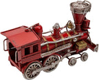 Berfutall-11'' Iron Classic Red Truck Pick-up Model Collectible Vehicle Decoration, Metal Truck Christmas Decor ，Unique Blend of Vintage, Rustic, Farmhouse Truck Decor for Table Top Decor. (D Small)