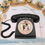 UKBW Video Audio Guest Book Wedding Phone, 1080P HD Video Audio Phone Guestbook, Preserve Your Special Occasions, Ideal for Wedding Bridal Shower, Birthday, Graduations, Baby Shower(Black)