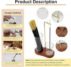 2 in 1 Incense Holder for Sticks - Glass Incense Burner with Ash Catcher, Japanese Hanging Incense Burner with Storage and Wooden Base for Meditation Yoga Spa Homen Room Unique Decor