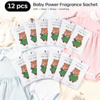 MYARO 12 Packs Baby Powder Scent Sachets Room Air Freshener for Closet Drawer Clothes Storage Small Space Odor Eliminator
