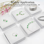 Cardboard Jewelry White Gift Boxes 20 Pack3.5×3.5×1 inches, its apply to displaying necklaces, rings, bracelets, earrings