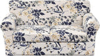 KRFOONN 3 Piece Stretch Sofa Couch Covers for 2 Cushion Couches Printed Sofa Loveseat Slipcover with 2 Separate Seat Cushion Covers Washable Sofa Slip Covers Furniture Protector (Loveseat, 27), Medium