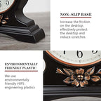 rnuie Desk Clock for Table Decor, Retro Mantel Clock Battery Operated for Fireplace Mantel, Living Room, Bedroom, Office, Desktop Decoration(Second Black)
