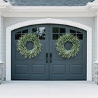 32" Eucalyptus Wreath for Front Door - Large Artificial Greenery Outdoor Wreath for Porch, Window,Farmhouse,Home,Holiday,Hanging Decor- Spring, Summer, Fall, All Seasons (Green)