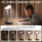 Desk Lamps for Home Office Rechargeable 3600mAh, Foldable+Portable Cordless Desk Light Small Table Lamp,Dimmable+9 Brightness Small Table Lamp Desk Light Table, LED Desk Lamps for Home Office