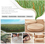 HUAWELL 2 Pack Super Bigger Size Tatami Floor Pillow Sitting Cushion, Round Padded Room Floor Straw Mat for Outdoor Seat Dia: 60CM (23.6)