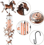 JOBOSI Horse Wind Chimes, Horse Room Garden Patio Decor, with S Hook Flamingo Decor Gifts, Gifts for mom Women Grandma Friends Mother