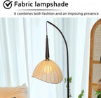 Kavie Modern Arc Floor Lamp, Dimmable & Height Adjustable, Perfect for Living Room (Warm Light (Button Operated))