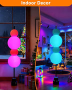 Lightdot RGB& 3000K Floor Lamp with Touch Control, Dimmable Colors Temperature, Globe Modern Floor Lamp with Smart Bulb Included, Blue Standing Lamps for Living Room/Sofa Beside/Corner Decor