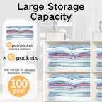 5 Shelves Hanging Closet Organizer - Foldable Dual-Row Hanging Clothes Storage with 3 Hooks, Space-Saving Closet Organizer and Storage for Sweater and Hats, Ideal for Dorms and Bedroom,White