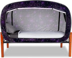 Bed Tent Full Bed Canopy Portable Dream Tent for Adult Indoor Sleeping Tents with 2 Doors Breathable Private Space Tents, Starry Constellation