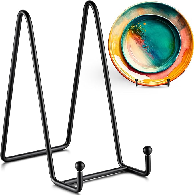 TR-LIFE 3 Pack 6 Inch Display Stands - Holder Stand for Picture, Decorative Plate, Platter, Plaque, Book, Photo Easel