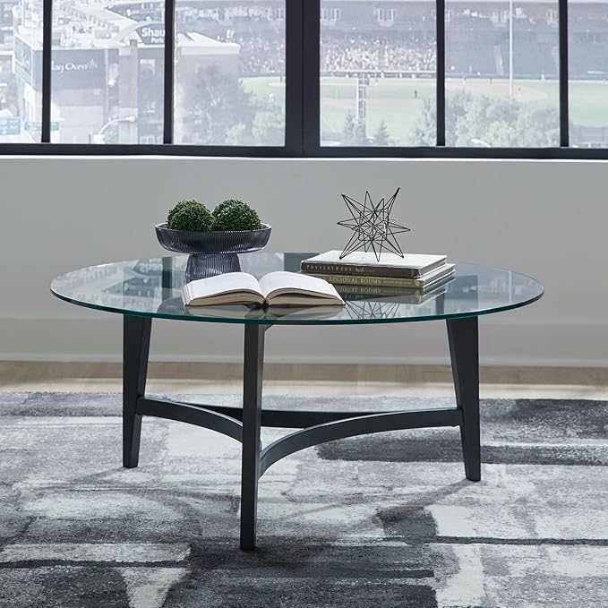 Liberty Furniture Capri Glass Top 3 Piece Set - Cocktail Table, 2 End Tables - Espresso