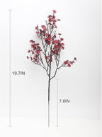 Babys Breath Silk Artificial Flowers Bulk 20pcs for Fall Decor Fake flower bouquet Bulk for Home Kitchen Indoor Bouquet Floral Arrangement Table Centerpieces Party Decor(Burgundy Red 20pcs)