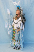 KINNEX COLLECTIONS SINCE 1997 28" Collectible Native American (Indian) Porcelain Doll - Blue Bird-D28677