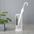 Large Capacity Umbrella Stand Rack Commercial,Large Capacity Metal Upright Umbrella Storage Cylinder,Metal Standing Umbrellas Holder(White)