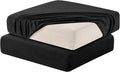 Hokway Stretch Couch Cushion Slipcovers Reversible Cushion Replacement Slipcovers Sofa Cushion Covers(Black, 2)