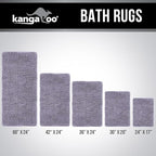 KANGAROO Bathroom Rugs, Chenille Soft Absorbent Bath Rug, Shaggy Shower Mat, Quick Dry Machine Wash Bathmat, Plush Carpet Mats for Tub, Bathtub and Room Home Decor Accessories, 24x17, Light Purple