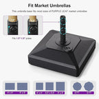 PURPLE LEAF Market Table Umbrella Base PL232ML Patio Outdooor Table Umbrella Base Weighted Square Stand