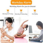 Projection Alarm Clock for Bedroom, Digital Smart Clock with 180° Rotatable Projector, 3 Level Brightness Dimmer, Clear LED Color Display, Digital Alarm Clock for Bedroom