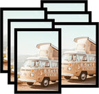 KTKDE 8.5x11 Picture Frame Certificate Document Frame 6 Pack Diploma Frames, Poster and Photo, Horizontal and Vertical Formats for Wall Hanging or Tabletop, 8.5x11 Frame Shatter Resistant Plexiglass