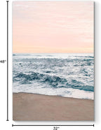 Renditions Gallery Canvas Nature Wall Art Home Paintings & Prints Sandy Wavy Shore Scenic Wall Hanging Modern Decorations Artwork for Bedroom Living Room Office Kitchen - 32"x48" LT06