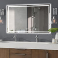 55x36 Inch Led Mirror for Bathroom with Front Light and Backlit, Bathroom Mirror with Led Lights, Vanity Mirror with Lights for Wall, Anti-Fog, Dimmable, Memory Function, Tempered Glass