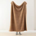 Ultra Soft Cozy Sherpa Throw Blanket, Brown Pattern Reversible, Light Weight Warm Decorative Boho Style Throw Blanket Cover for Sofa, Couch, Bedroom,Travel, 60”x80”