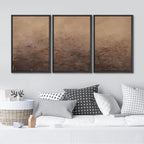 MUDECOR Framed Canvas Print Wall Art Minimalist Earthy Neutral Brown Abstract Illustrations Realism Decorative for Living Room, Bedroom, Office - 24"x36"x3 Black
