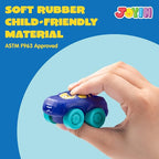 JOYIN Cartoon Cars, Soft Rubber Toy Car Set, Mini Vehicles, Bath Toy Car for Toddlers, Christmas Great Gift for Boys and Girls, Summer Beach and Pool Activity, Party Favors for Kids