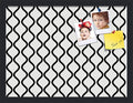 PinPix 20x15 Inch Cork Bulletin Board. This Decorative Framed Pin Board Comes with Black and White Waves Design and a Satin Black Frame. Ideal for Home Office Decor or Message Board (PinPix-194)