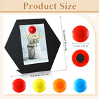 Shimeyao 2 Pcs Magnetic Bulletin Board for Tabletops with 8 Magnets Memo Display Easel Stand for Home Office School Kitchen Table Supplies(Hexagon,Black,10 x 8.5 Inch)
