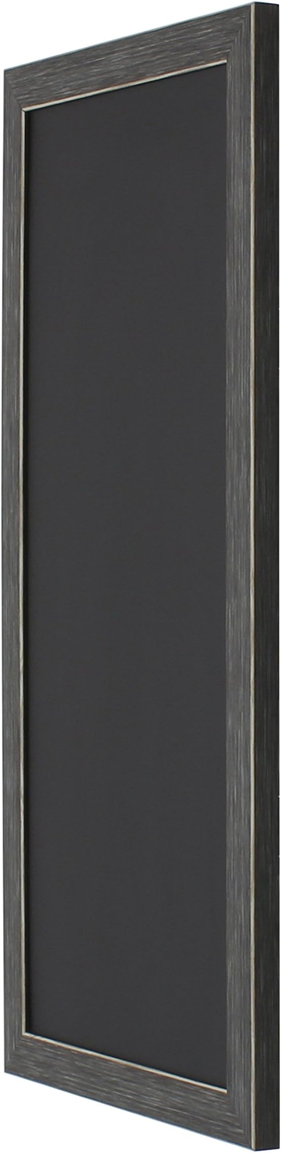 DesignOvation Wyeth Framed Magnetic Chalkboard, 13" x 26", Gray