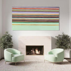 ZENPEE Green Canvas Wall Art - Modern Wall Decor Hanging Decor, Eclectic Wall Art, Dining Room Wall Decor, Room Posters for Living Room, Bedroom, Office Entryway, Hanging Art, 29" x 58"