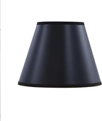 Aspen Creative 56052 Empire Uno Lamp Shade in Black with Gold Inside Washi Paper, 5" Top x 9" Bottom x 7" Slant Height, Slip UNO 33mm