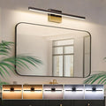 Bathroom Lighting Fixtures Over Mirror, 24 Inch 16W IP44 Black Modern Vanity Lights, 5CCT Adjustable (2700K–5000K), Dimmable LED Bathroom Lights, Dual-Sided, 180° Rotatable Angle, ETL