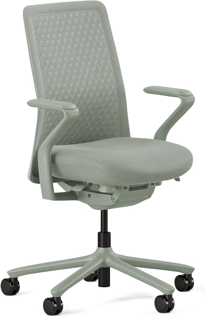 Branch Verve Chair - High Performance Executive Office Chair with Contoured Back and Adjustable Lumbar Support - High Density Foam Cushion and 3D Knit Back - Fits 5' to 6', Up to 275 lbs, Mint