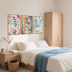 CHDITB Abstract Expressionist Framed Canvas Wall Art Set, Colorful Nature Inspired Wall Decor, Modern Gallery Art Spiritual Wall Painting, Eclectic Art Prints for Living Room Bedroom Office-24 x36 x3